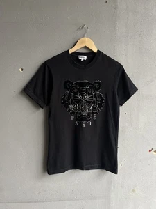 Kenzo Tiger Logo Black Men’s T-shirt Designer Luxury Size S - Picture 1 of 11