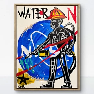 CORBELLIC Astronaut Man 12x16 Original Large Pop Art Abstract Contemporary Decor - Picture 1 of 8