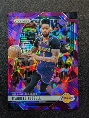 2024-24 Panini Prizm D'Angelo Russell Purple Cracked Ice /149 #49 Lakers - Image 1 of 2