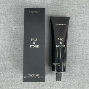 Loción corporal Salt & Stone Black Rose & Oud 3,4 OZ Creme de Corps nueva en caja - Imagen 1 de 7