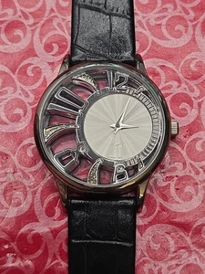 Reloj de cuarzo de 24 mm Art Deco de 40 mm transparente a través de Japón batería nueva en muy buena condición - Imagen 1 de 18