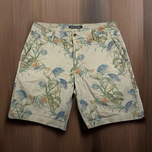 Slate and Stone Khaki Leaf 8" Cotton Ross Short Men's 30 Soft Stretch Pockets - Picture 1 of 8