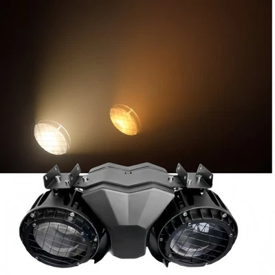 COB 2 Eyes Led Par IP65 200W Warm Cool White DMX Stage DJ Audience Blinder Light - Image 1 of 4
