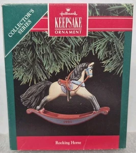 New in Box 1991 Hallmark Keepsake Ornament Rocking Horse Series #11 - Picture 1 of 11