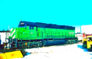 ORIGINAL KODACHROME SLIDE WISCONSIN CENTRAL SD-45 #6502 FOND DU LAC DEC 28, 1987 - Picture 1 of 1