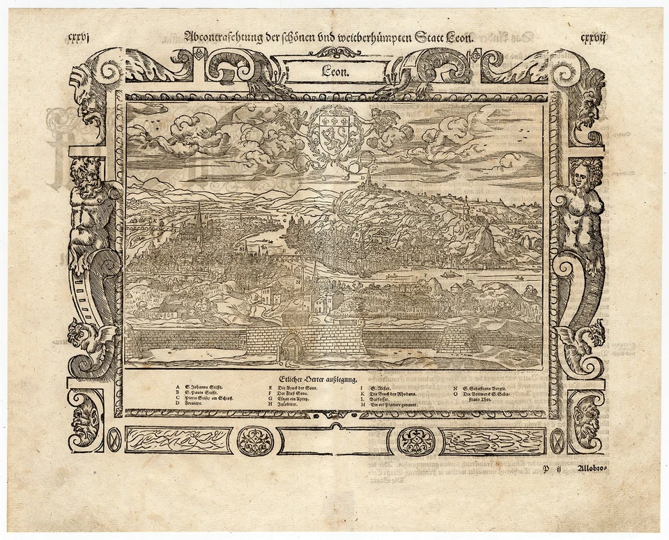 Antique Print-LYON-FRANCE-Munster-1598 - Image 1 of 1