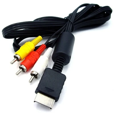 av ps1 Playstation 1  ps2 ps3 PSONE AV Cable TV Lead Composite Video Audio RCA - Image 1 of 3