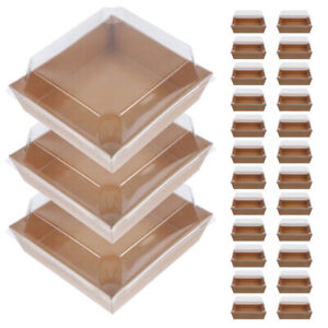 50Pcs Cake Slice Boxes Packing Individual Mousse Boxes Donut Boxes Individual