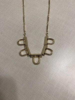 COLLAR COLLAR CADENA ESLABONES TONO ORO GEOPÉTRICO MODA EDDIE BORGO $129 Foto 1 de 4