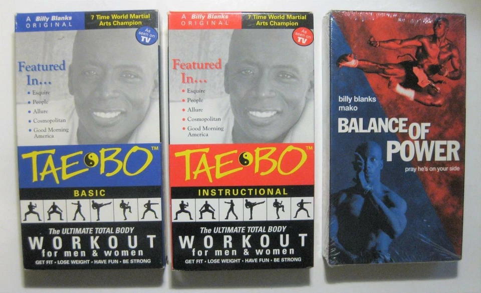 Billy Blanks Tae Bo Basic & Instructional + Balance of Power (New) VHS Videotape - Image 1 of 1