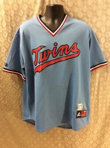 Minnesota Twins Cooperstown Throwback blue V neck Jersey #29 NWT Rod Carew 1978  - Picture 1 of 10