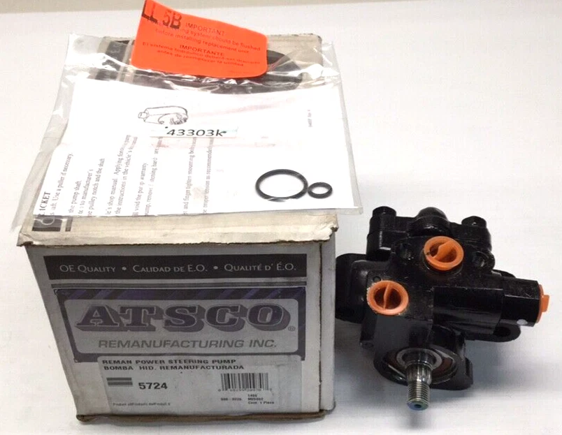 Atsco 5724 Remanufactured Power Steering Pump W/O Reservoir Fits Kia and Hyundai - Image 1 of 4