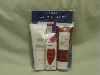 Korres Wild Rose Skin Care Travel Trio - Yoghurt Cleanser, Rose Oil & Cream NEW - Image 1 of 4