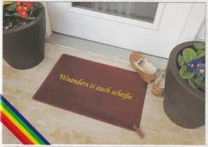 Woanders ist auch scheiße *Postkarte* Fußmatte, Dreckstückchen, Willkommen Nr 07 - Bild 1 von 2