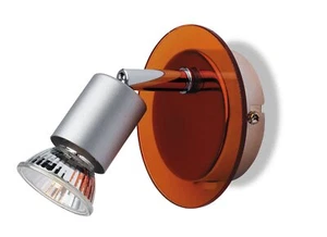 Firstlight 5497OR Raptor Wall Light Steel with Orange Glass - Picture 1 of 1