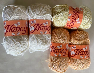 5 Skeins Schaffhauser Wolle Nancy cotton blend yarn Mix Orange Yellow White Soft - Image 1 of 4