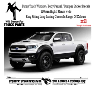 Car stickers Van Bumper Window Vinyl land rover 4x4 FUNNY DANCE x2 stickers - Picture 1 of 4
