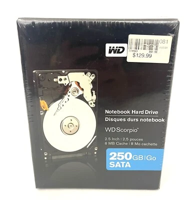 Western Digital Scorpio Blue 250GB Internal 5400RPM 2.5" (WD2500BEVSRTL) NIB - Image 1 of 4