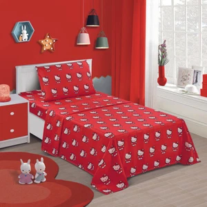Juego de 3 sábanas dobles Hello Kitty Classic Girl in Red - Imagen 1 de 3