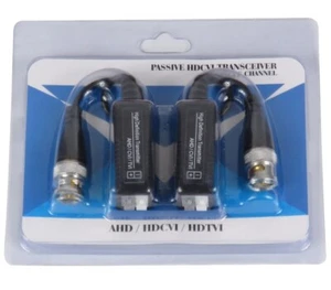 2-Pack 1CH HD Passive Video Balun Analog AHD, HD-CVI, HD-TVI, Push-In Terminal - Picture 1 of 11