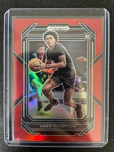2023 Prizm Draft Picks Amen Thompson Red Prizm #4 RC /299