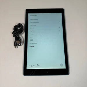 Amazon Fire HD 10 32 GB 2021 T76N2B tablet blu 11a generazione pacchetto Kindle con cavo - Foto 1 di 8