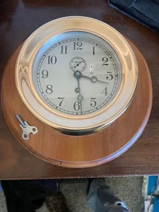 1940 CHELSEA SHIPS BELL CLOCK 5.5" Bezel W/ key PERFECT WORKING 250$ off was 750 - Picture 1 of 13
