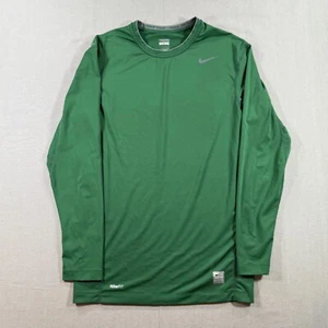 Nike Pro Compression Shirt Mens XL Green Long Sleeve Training Gym Stretch - Picture 1 of 9