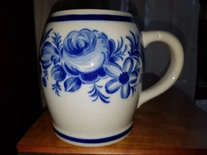 Bierseidel Krug Schumann Arzberg Kobalt weiß m. blauen Bauernblumen 0,5 l - Bild 1 von 6