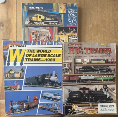 3 Catálogos Ferroviarios Walthers Mundo Gran Escala 1989 y 1993, 1989 Grandes Trenes 1831 Foto 1 de 4