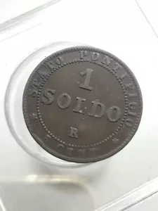 1 SOLDO 1867 ROMA anno XXI STATO PONTIFICIO Pio IX - Picture 1 of 2