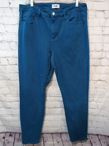 Pistola Jeans Womens 32 Teal Blue Tapered Fit Denim Stretch Blue Jeans - Picture 1 of 10