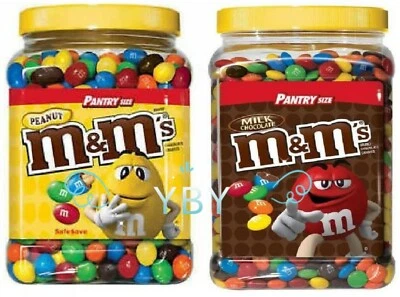 Paquete a granel de 2 despensa de caramelos de chocolate y chocolate con leche M&M's tamaño 62 oz cada uno Foto 1 de 4