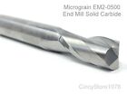 Solid Carbide End Mill 2 Flute EM2-0500 1/2" New Fast Free Shipping MADE IN USA