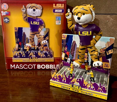NCAA LSU TIGERS “MIKE THE TIGER MASCOT” Thanksgiving Day Parade Bobblehead NEW! - Image 1 of 4