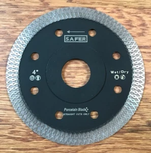 4" Diamond Blade for Cutting Porcelain, Marble and Granite Tile Flooring - Picture 1 of 4