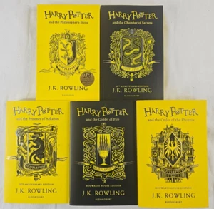 Harry Potter 20th Anniversary Edition Hufflepuff Paperback Books By JK Rowling - Picture 1 of 6