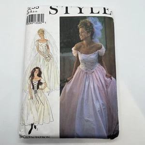 WOMENS UNCUT STYLE 2255 Sewing Pattern WEDDING DRESS FORMAL BRIDE SIZE REN Fair - Picture 1 of 6