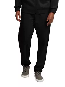 Mens Eversoft 60%Cotton Fleece Elastic Bottom Sweatpants w/Pockets,XLarge Black - Picture 1 of 6