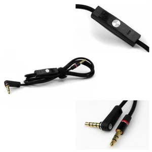 4FT 3.5MM AUX REPLACEMENT AUDIO CABLE BLACK W/CONTROL TALK MIC DROID RAZR TITAN - Picture 1 of 1
