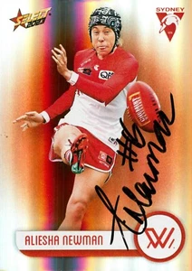 Signed 2023 Sydney Swans AFLW Select Footy Stars Holofoil Card - Aliesha Newman - Bild 1 von 3