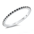 Plain Ring Genuine Sterling Silver 925 Oxidized Jewelry Gift Face Height 1 mm