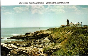 Postcard Beavertail Point Lighthouse Jamestown Rhode Island Captains Kidd - Picture 1 of 2