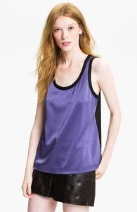 Camiseta sin mangas Marc Jacobs Violet Bloom azul negro Elena deportiva S/L nueva con etiquetas M - Imagen 1 de 1
