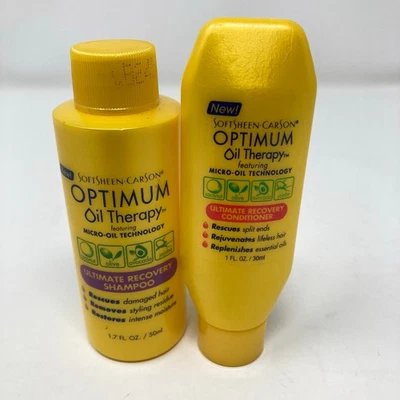 Xampu e condicionador Optimum Oil Therapy Ultimate Recovery tamanho viagem - Imagem 1 de 4