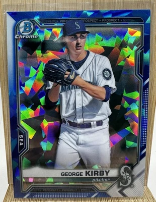 2021 Bowman Sapphire Edition - Chrome Prospects George Kirby #BCP-117 (RC) - Image 1 of 2