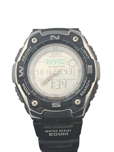 Casio Aqw-101 Quartz Digital Watch Vintage Men’s Fishing Gear Thermosensor Moon - Picture 1 of 22