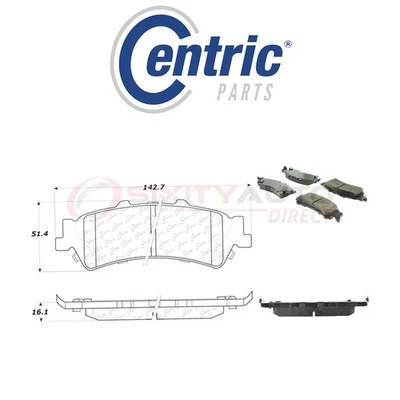Centric Fleet Disc Brake Pads w Hardware for 2000-2003 Cadillac DeVille 4.6L er Foto 1 de 4