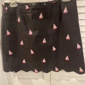 LILLY PULITZER bestickter Vintage SEGELBOOT ROCK Gr.4 marine/rosa - Bild 1 von 4
