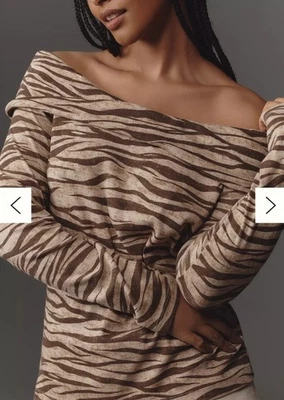 Anthropologie Pilcro Fuera del Hombro Marrón Manga Larga 3X Nuevo con Etiquetas $68 Foto 1 de 4